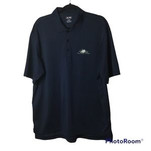 Adidas blue short sleeve golf polo shirt. Southwest Greens. Large